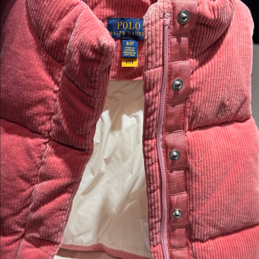 Polo by Ralph Lauren Pink Corduroy Kids Vest